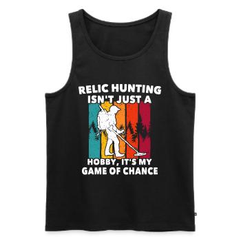 Relic Seeker Metal Detector - Men's Premium Organic Tank Top - black - Front - AI Model Male 178 light (178cm)