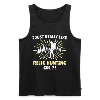 Relic Seeker Probes - Men's Premium Organic Tank Top - black - Front - AI Model Male 178 light (178cm)