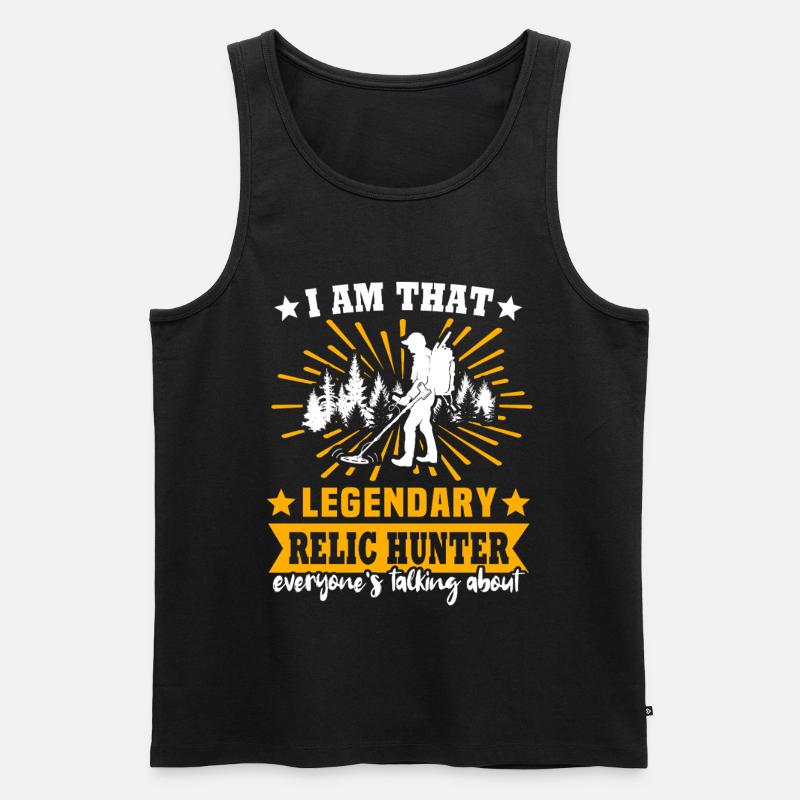 Reliktesucher Sondelgänger - Männer Premium Bio Tank Top - Schwarz