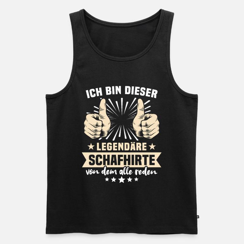 Schafhirte Sprüche - Männer Premium Bio Tank Top - Schwarz