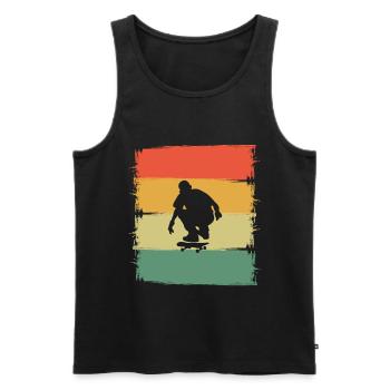Skater Skateboard Skaten - Männer Premium Bio Tank Top - Schwarz - Vorne - Michal (187cm)