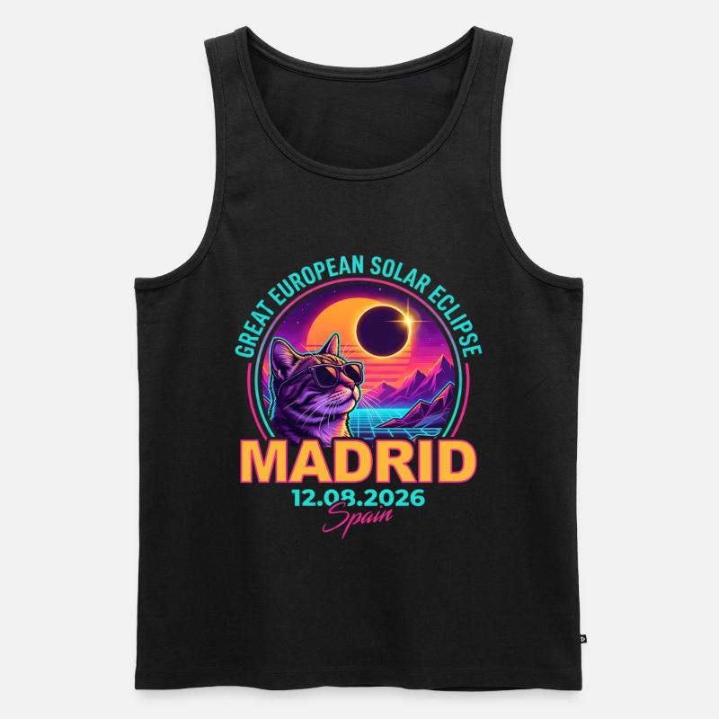 Éclipse de Solar Cat Madrid 2026 - Débardeur bio Premium Homme - noir