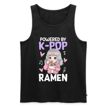 Powered By K-Pop Ramen - Men's Premium Organic Tank Top - black - Front - AI Model Male 178 light (178cm)