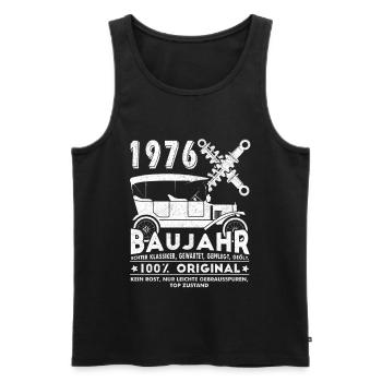 Geboren 1976, Baujahr 1976 Geburtstags Shirt Retro - Männer Premium Bio Tank Top - Schwarz - Vorne - Michal (187cm)