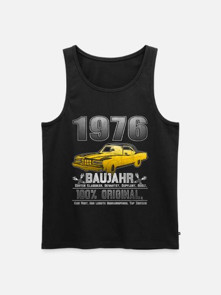 Original 1976 Vintage Born Retro Birthday - Men's Premium Organic Tank Top - black
