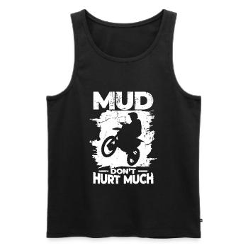 Mud doesn't hurt - Men's Premium Organic Tank Top - black - Front - AI Model Male 178 light (178cm)