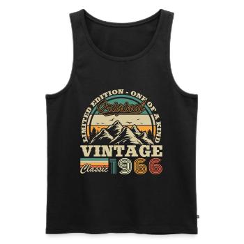 1966 Vintage Retro Geburtstagsgeschenk - Männer Premium Bio Tank Top - Schwarz - Vorne - Michal (187cm)