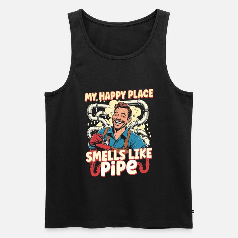 Pipe Layer Pipeline Builder - Men's Premium Organic Tank Top - black