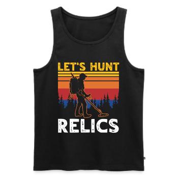 Relic Seeker Probes - Men's Premium Organic Tank Top - black - Front - AI Model Male 178 light (178cm)