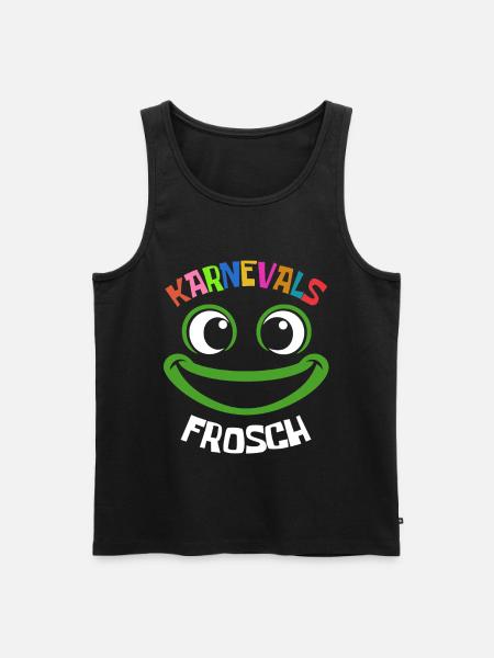Karnevals Frosch | buntes Faschings Kostüm - Männer Premium Bio Tank Top - Schwarz