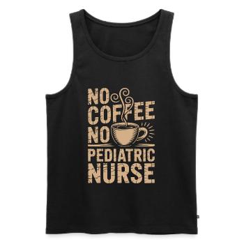 Pediatric Nurse No Coffee No Nursing Coffee Lover - Männer Premium Bio Tank Top - Schwarz - Vorne - Michal (187cm)