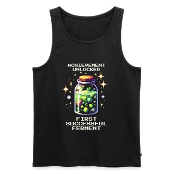 Fermentation réussie | Fermentation et stockage - Débardeur bio Premium Homme - noir - Devant - AI Model Male 178 light (178cm)