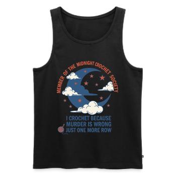 Société de crochet de minuit Je crochete parce que je meurtre - Débardeur bio Premium Homme - noir - Devant - Michal (187cm)