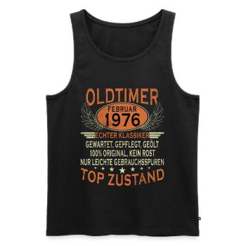 50th anniversary, 50 years, February 1976 Vinta - Men's Premium Organic Tank Top - black - Front - Michal (187cm)