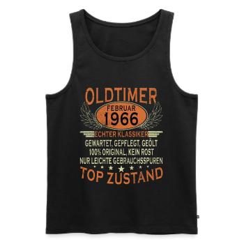 Oldtimer 1966 Jahrgang 60. Geburtstag Geschenk - Männer Premium Bio Tank Top - Schwarz - Vorne - AI Model Male 178 light (178cm)