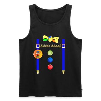 Kölle Alaaf Carnival Clown & Colorful Balls - Men's Premium Organic Tank Top - black - Front - AI Model Male 178 light (178cm)