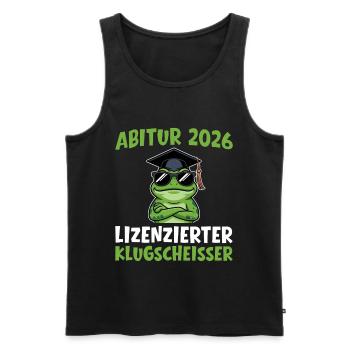 Grenouille de l’Abitur 2026 avec cadeau de remise des diplômes - Débardeur bio Premium Homme - noir - Devant - Michal (187cm)