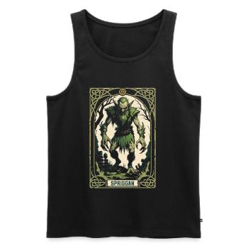 Créatures mythologiques Spriggan - Débardeur bio Premium Homme - noir - Devant - AI Model Male 178 light (178cm)
