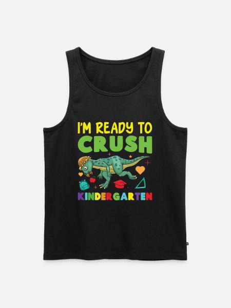  Pachycephalosaurus Kindergarten Outfit - Men's Premium Organic Tank Top - black