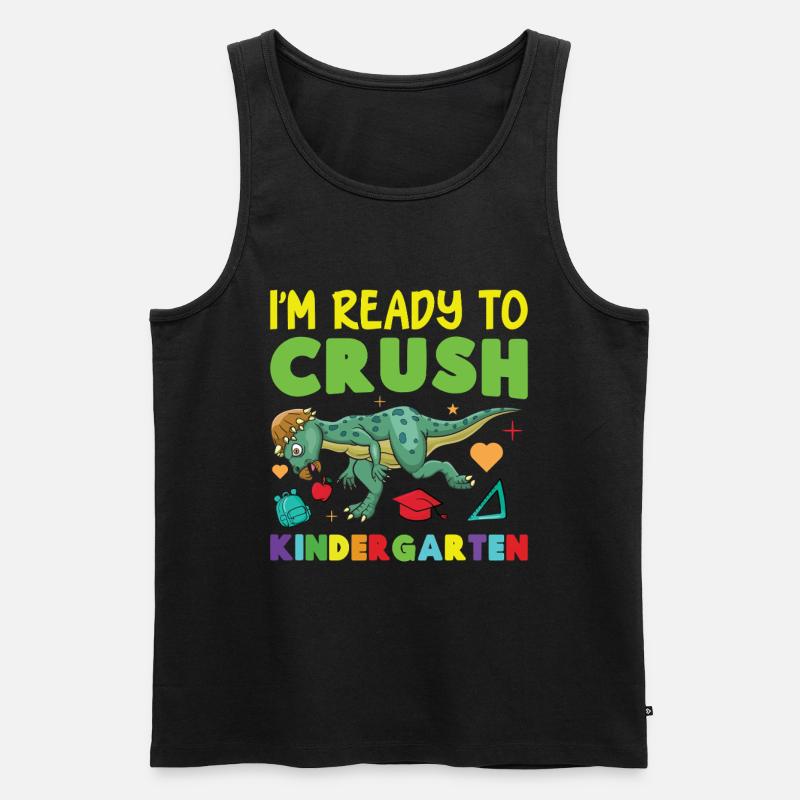 Pachycephalosaurus Kindergarten-Outfit - Männer Premium Bio Tank Top - Schwarz