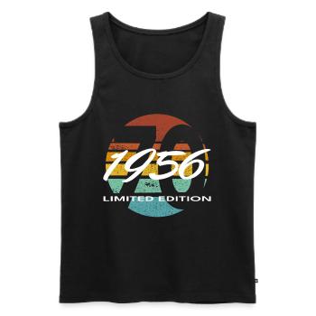 70th Birthday 1956 Gift for Men and Women - Men's Premium Organic Tank Top - black - Front - AI Model Male 178 light (178cm)