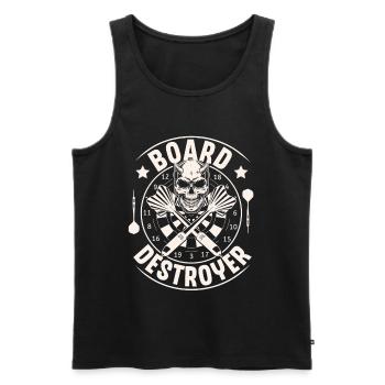 darts - Men's Premium Organic Tank Top - black - Front - Michal (187cm)