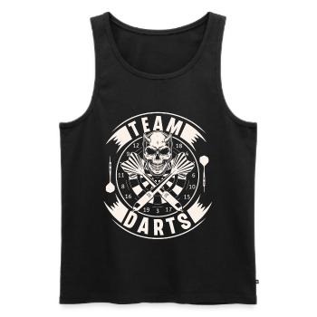 darts - Men's Premium Organic Tank Top - black - Front - Michal (187cm)