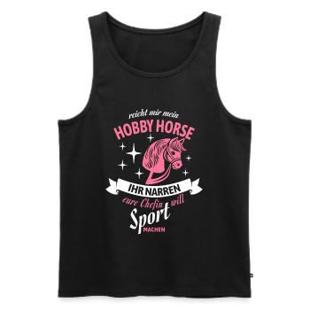 Hobby Horse Chefin Sport-Statement - Débardeur bio Premium Homme - noir - Devant - Michal (187cm)