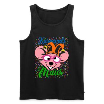 Carnival Mouse | Big Face Costume Disguise - Men's Premium Organic Tank Top - black - Front - AI Model Male 178 light (178cm)