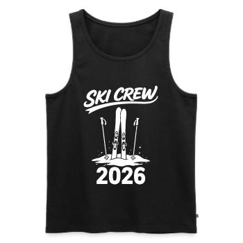 SKI CREW Tenue de vacances d’hiver et après-ski - Débardeur bio Premium Homme - noir - Devant - Michal (187cm)