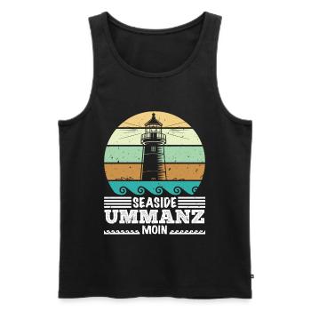 Ostsee Urlaub SEASIDE UMMANZ MOIN Lustiges - Männer Premium Bio Tank Top - Schwarz - Vorne - AI Model Male 178 light (178cm)