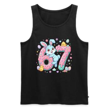 67 Easter - Men's Premium Organic Tank Top - black - Front - Michal (187cm)