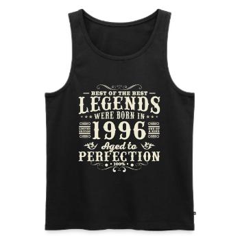 1996 Vintage Retro Geburtstagsgeschenk - Männer Premium Bio Tank Top - Schwarz - Vorne - AI Model Male 178 light (178cm)