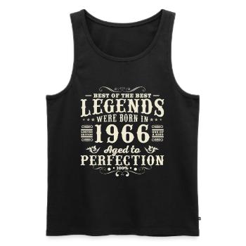 1966 Vintage Retro Geburtstagsgeschenk - Männer Premium Bio Tank Top - Schwarz - Vorne - Michal (187cm)