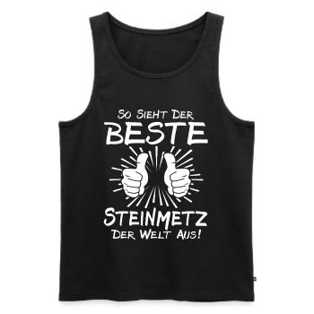 Best Stonemason - Men's Premium Organic Tank Top - black - Front - AI Model Male 178 light (178cm)