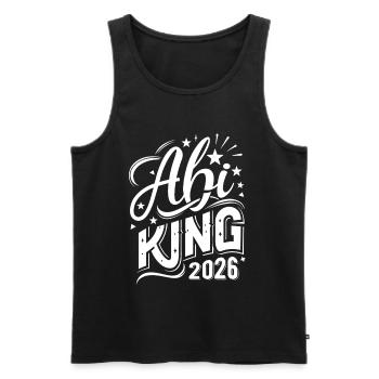 Abi King 2026 - Abitur - Spruch - Men's Premium Organic Tank Top - black - Front - AI Model Male 178 light (178cm)