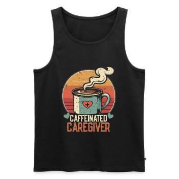 Nurse, geriatric care - Men's Premium Organic Tank Top - black - Front - AI Model Male 178 light (178cm)