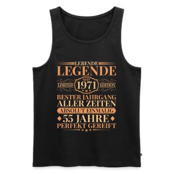 Year of manufacture Born in 1971 Unique 55th birthday - Men's Premium Organic Tank Top - black - Front - Michal (187cm)