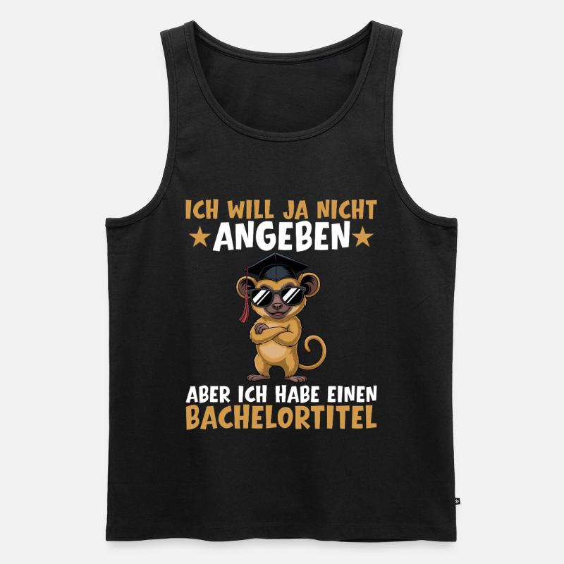 Bachelortitel Studium bestanden Bachelorprüfung - Männer Premium Bio Tank Top - Schwarz