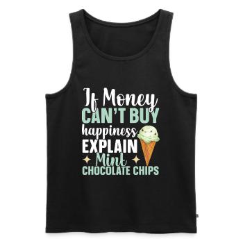 Italienische Minzcreme Dessert Frische Minze - Männer Premium Bio Tank Top - Schwarz - Vorne - AI Model Male 178 light (178cm)