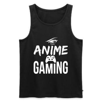 Jeux d’anime – Otaku & Gamer Design - Débardeur bio Premium Homme - noir - Devant - Michal (187cm)