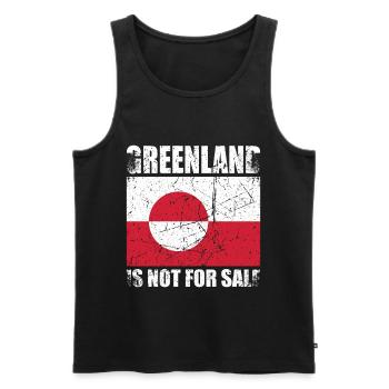 Greenland Is Not For Sale - Männer Premium Bio Tank Top - Schwarz - Vorne - Michal (187cm)