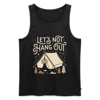 Ne traînons pas Camper Ne pas déranger - Débardeur bio Premium Homme - noir - Devant - AI Model Male 178 light (178cm)