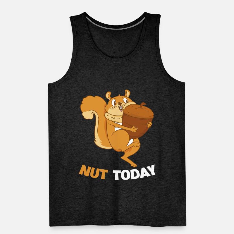 NUT TODAY Eichhörnchen Eichel Männer Premium Bio Tank Top