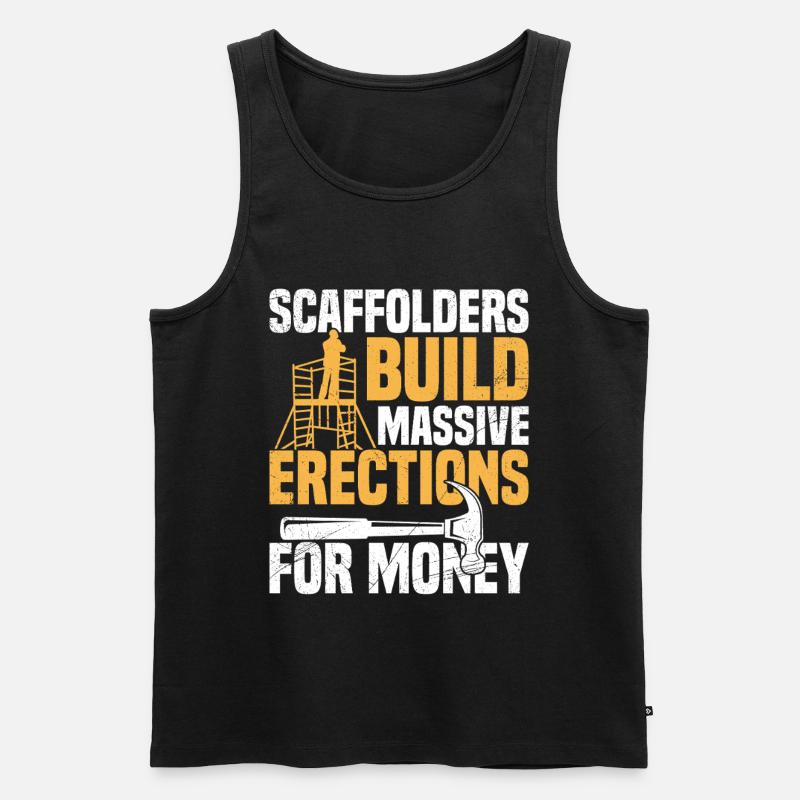 Gerüstbau-Baugerüst - Männer Premium Bio Tank Top - Schwarz