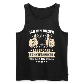 Dictons des techniciens dentaires - Débardeur bio Premium Homme - noir - Devant - AI Model Male 178 light (178cm)