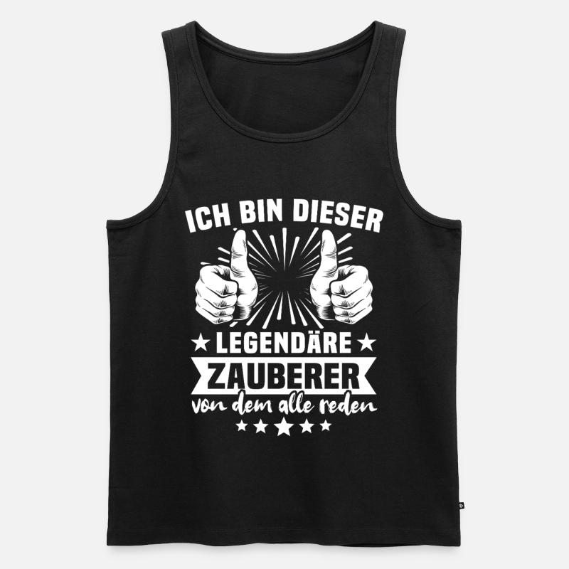 Zauberer Legende - Männer Premium Bio Tank Top - Schwarz