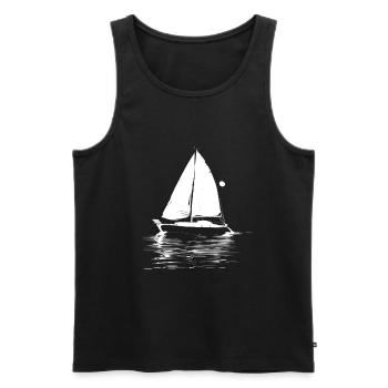 Segelboot Grafik - Männer Premium Bio Tank Top - Schwarz - Vorne - AI Model Male 178 light (178cm)