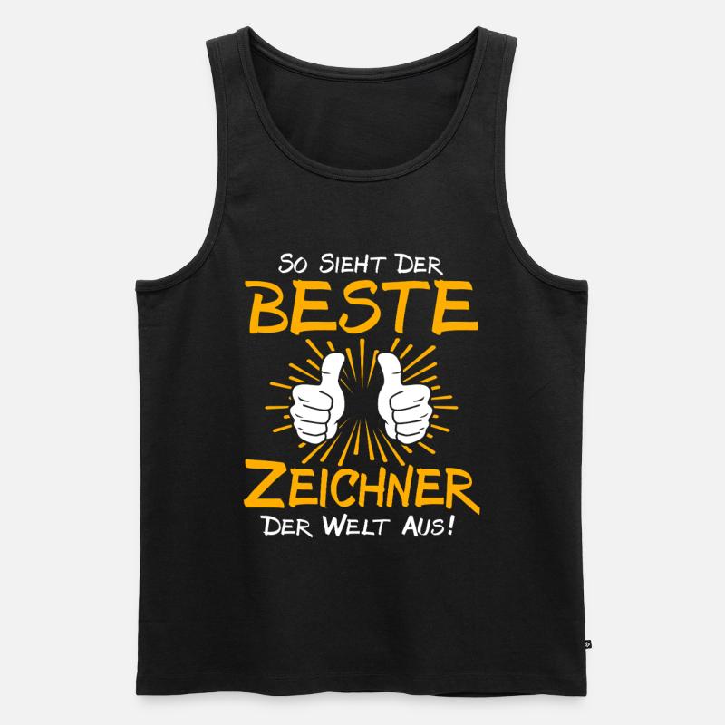 Idée de cadeau pour dessinateur - Débardeur bio Premium Homme - noir