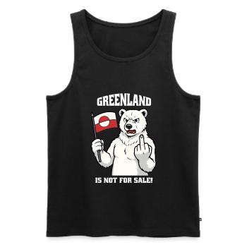 Greenland Is Not For Sale - Männer Premium Bio Tank Top - Schwarz - Vorne - Michal (187cm)